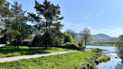 A view of Watendlath Bunkhouse and the lake, Cumbria
